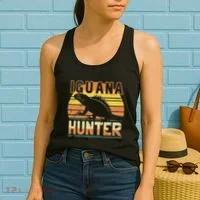 Retro Iguana Hunter Women's Tank Top thumb 2