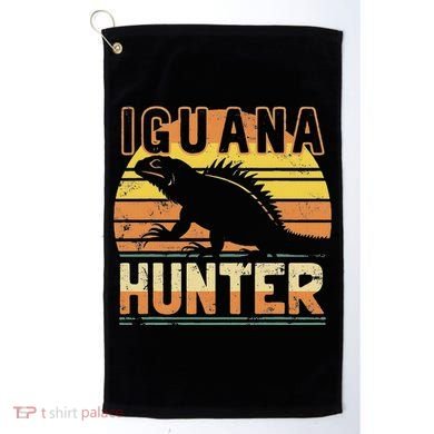 Retro Iguana Hunter Golf Towel