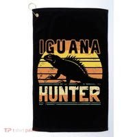 Retro Iguana Hunter Golf Towel thumb 0
