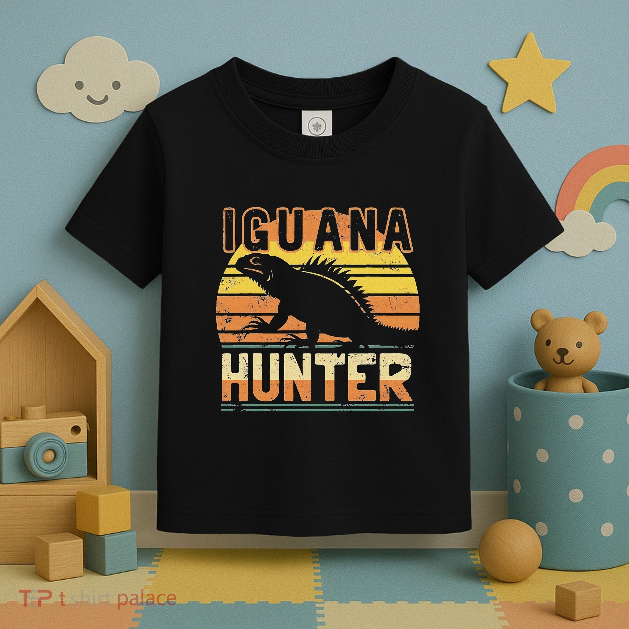 Retro Iguana Hunter Toddler T-Shirt