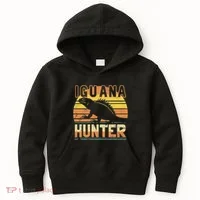 Retro Iguana Hunter Kids Hoodie thumb 0