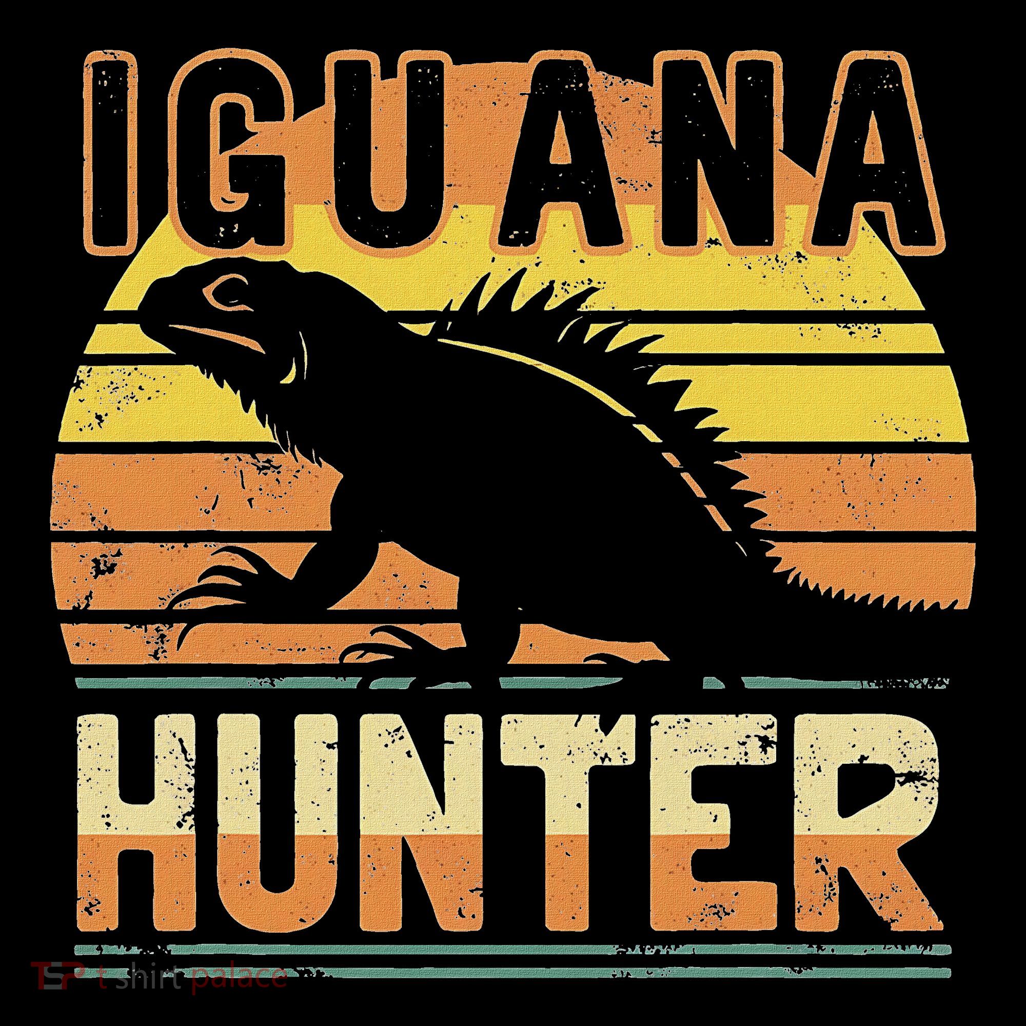 Retro Iguana Hunter Kids Hoodie