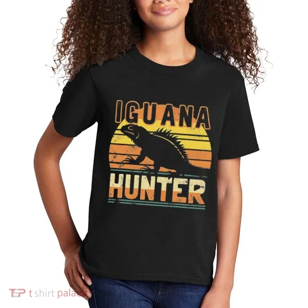 Retro Iguana Hunter Kids T-Shirt