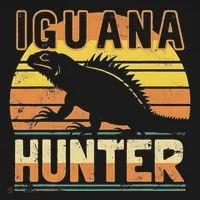 Retro Iguana Hunter Kids T-Shirt thumb 4