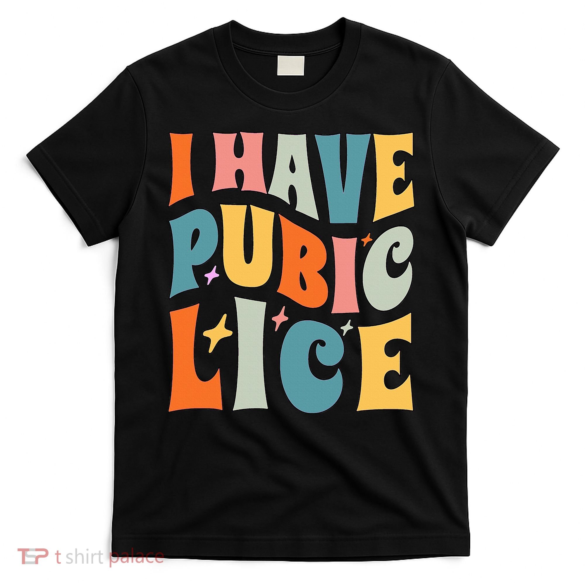 Retro I Have Pubic Lice. Offensive Inappropriate Meme T-Shirt