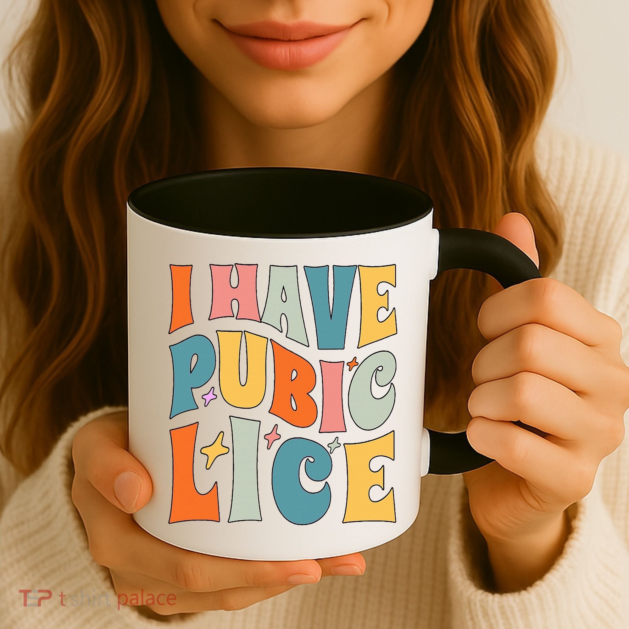 Retro I Have Pubic Lice. Offensive Inappropriate Meme Coffee Mug