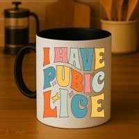 Retro I Have Pubic Lice. Offensive Inappropriate Meme Coffee Mug thumb 4