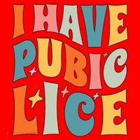 Retro I Have Pubic Lice. Offensive Inappropriate Meme Santa Hat thumb 1