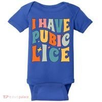 Retro I Have Pubic Lice Offensive Inappropriate Funny Baby Bodysuit thumb 0