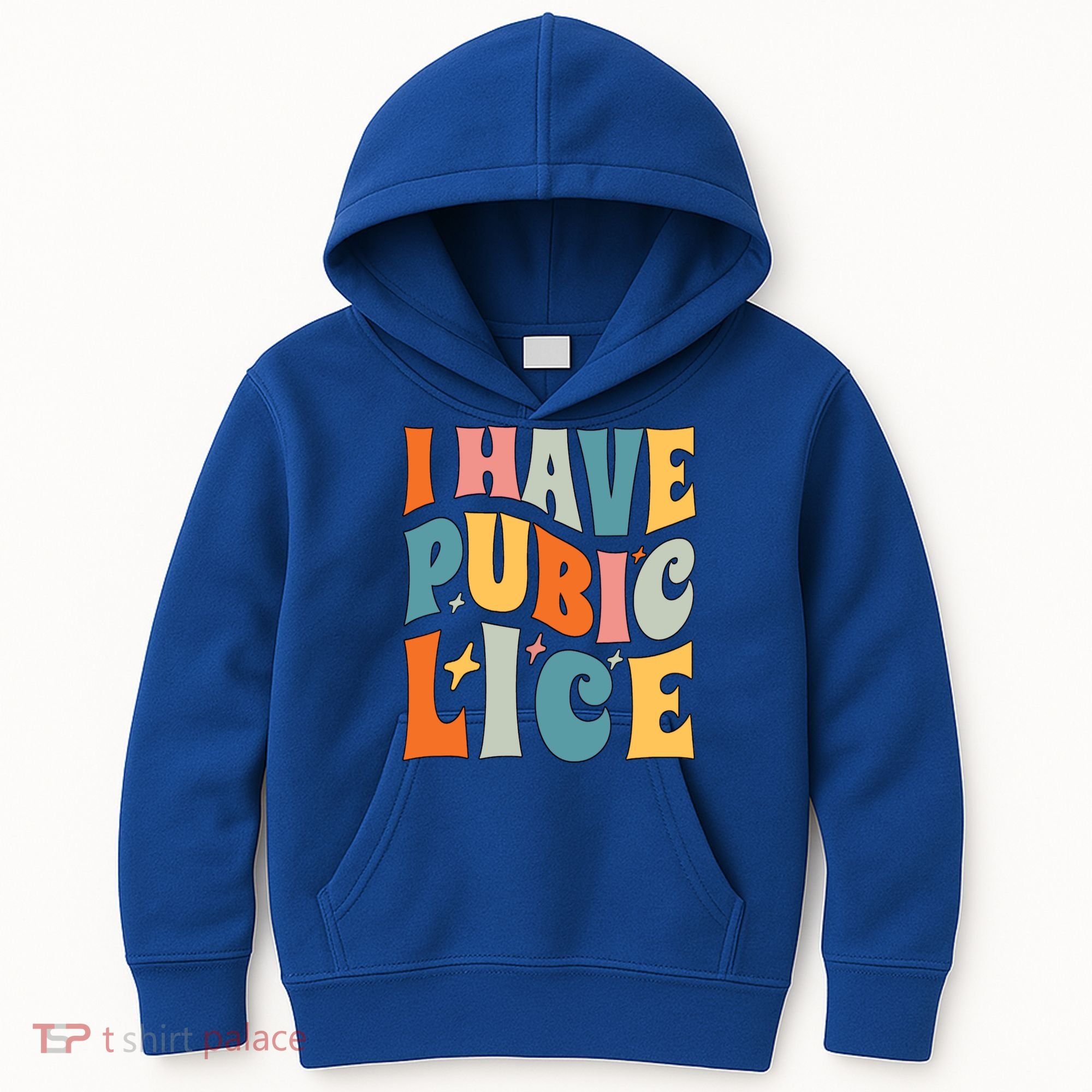 Retro I Have Pubic Lice Offensive Inappropriate Funny Kids Hoodie
