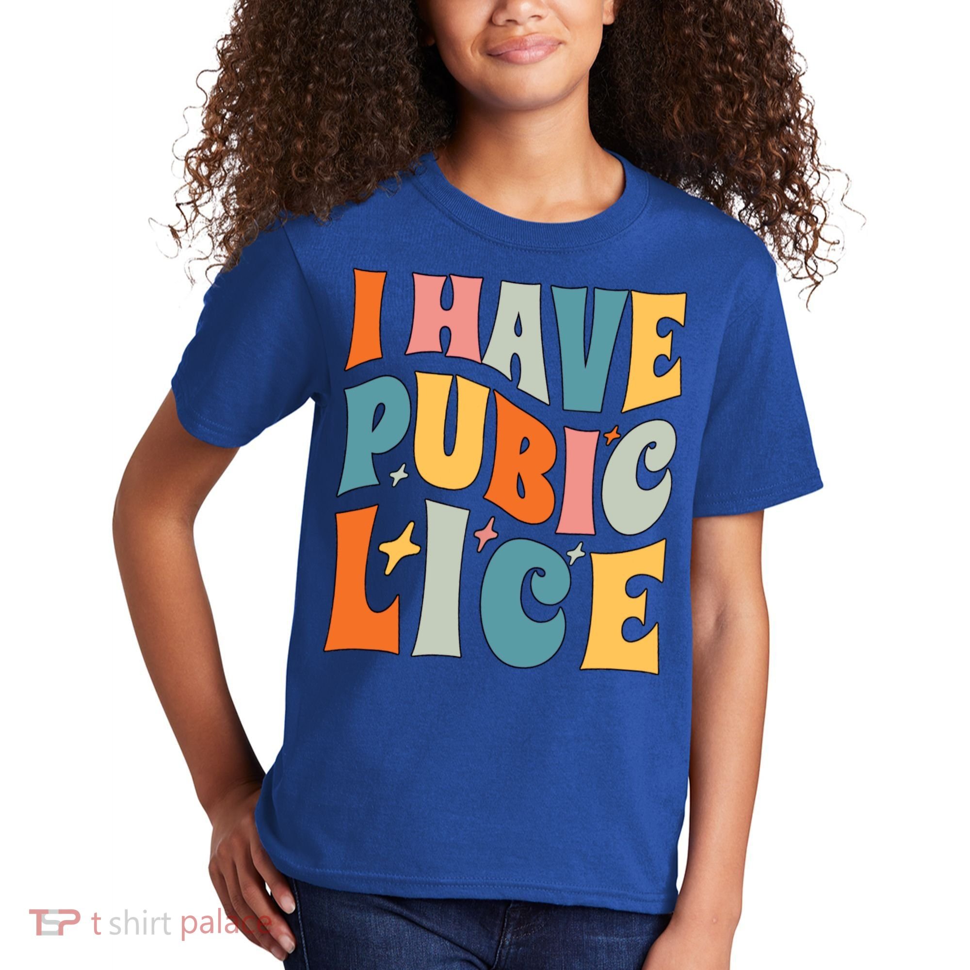 Retro I Have Pubic Lice Offensive Inappropriate Funny Kids T-Shirt