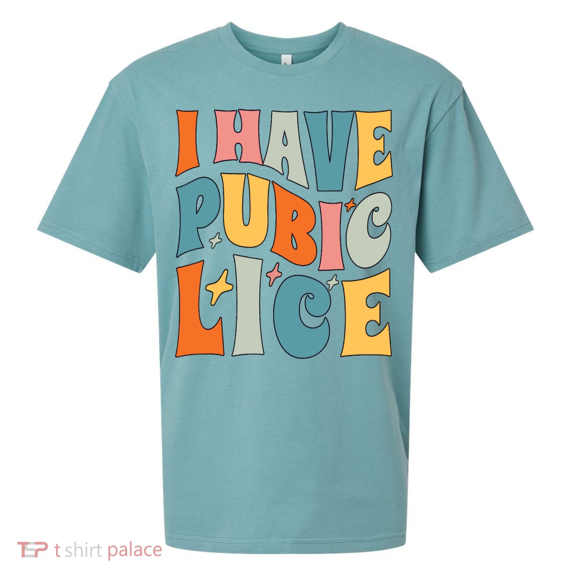 Retro I Have Pubic Lice Offensive Inappropriate Funny Sueded Cloud Jersey T-Shirt