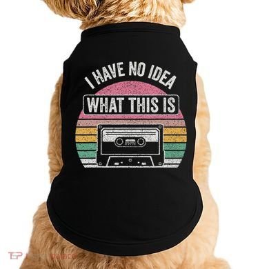 Retro I Have No Idea What This Is Funny Cassette Doggie Tank
