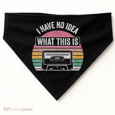 Retro I Have No Idea What This Is Funny Cassette USA-Made Doggie Bandana