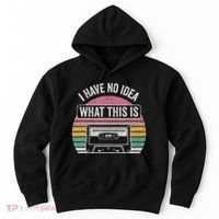 Retro I Have No Idea What This Is Funny Cassette Hoodie thumb 0