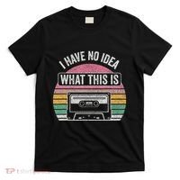 Retro I Have No Idea What This Is Funny Cassette T-Shirt thumb 0