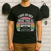 Retro I Have No Idea What This Is Funny Cassette T-Shirt thumb 6