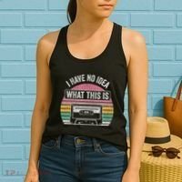 Retro I Have No Idea What This Is Funny Cassette Women's Tank Top thumb 2