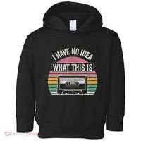 Retro I Have No Idea What This Is Funny Cassette Toddler Hoodie thumb 0
