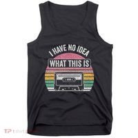 Retro I Have No Idea What This Is Funny Cassette Tank Top thumb 0