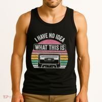 Retro I Have No Idea What This Is Funny Cassette Tank Top thumb 3