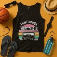 Retro I Have No Idea What This Is Funny Cassette Tank Top thumb 4