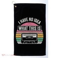 Retro I Have No Idea What This Is Funny Cassette Golf Towel thumb 0