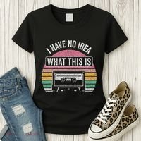 Retro I Have No Idea What This Is Funny Cassette Women's T-Shirt thumb 3