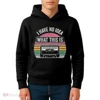 Retro I Have No Idea What This Is Funny Cassette Kids Hoodie thumb 4