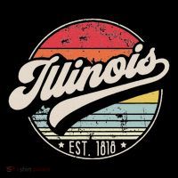 Retro Illinois Home State Il Cool 70s Style Sunset Tank Top thumb 6