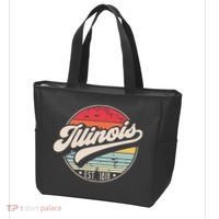 Retro Illinois Home State Il Cool 70s Style Sunset Tote Bag thumb 3