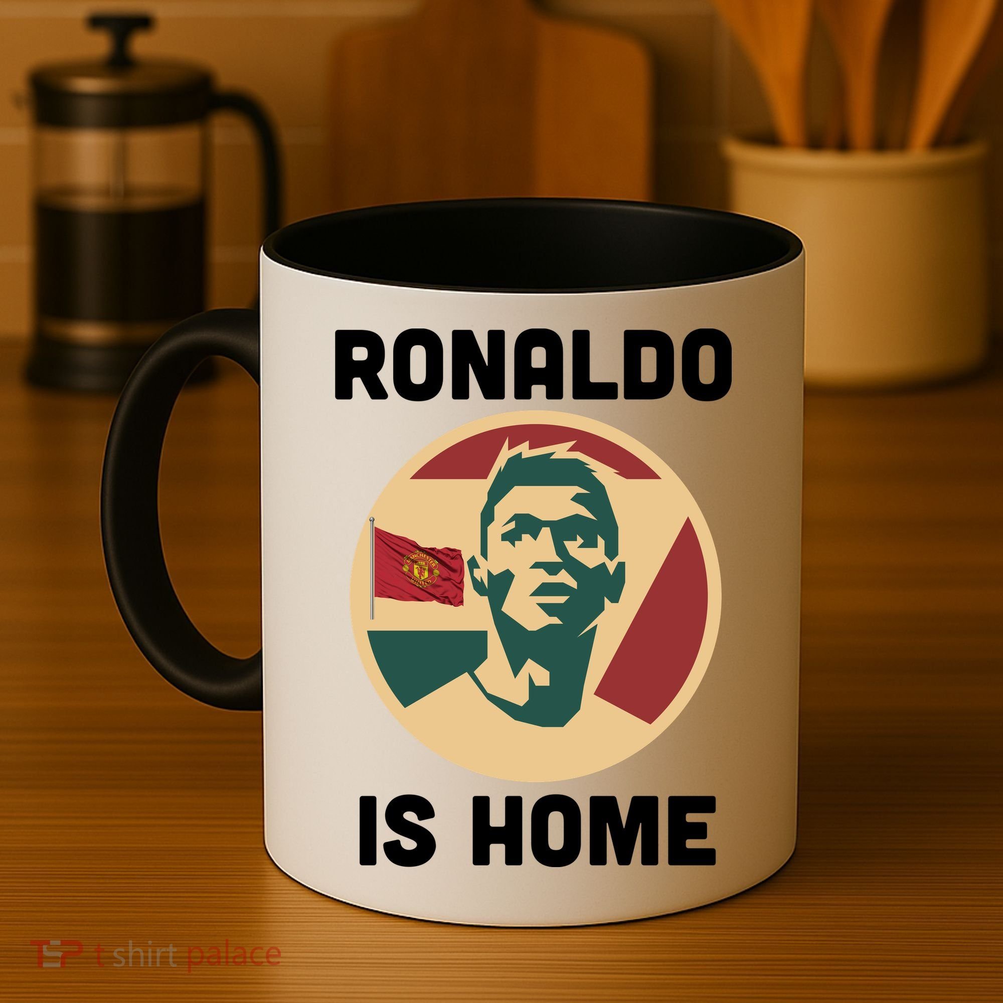 Ronaldo Is Home Manchester Coffee Mug