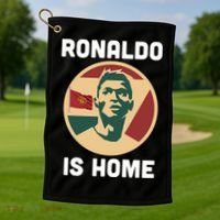 Ronaldo Is Home Manchester Golf Towel thumb 1