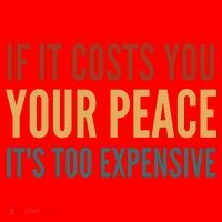 Retro If It Costs You Your Peace Its Too Expensive Santa Hat thumb 1
