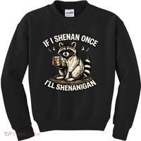 Raccoon If I Shenan Once I'll Shenanigan Kids Sweatshirt thumb 0