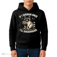Raccoon If I Shenan Once I'll Shenanigan Kids Hoodie thumb 4