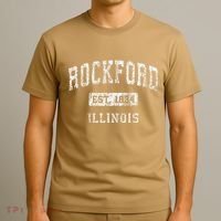 Rockford Illinois Il Vintage Established T-Shirt thumb 3