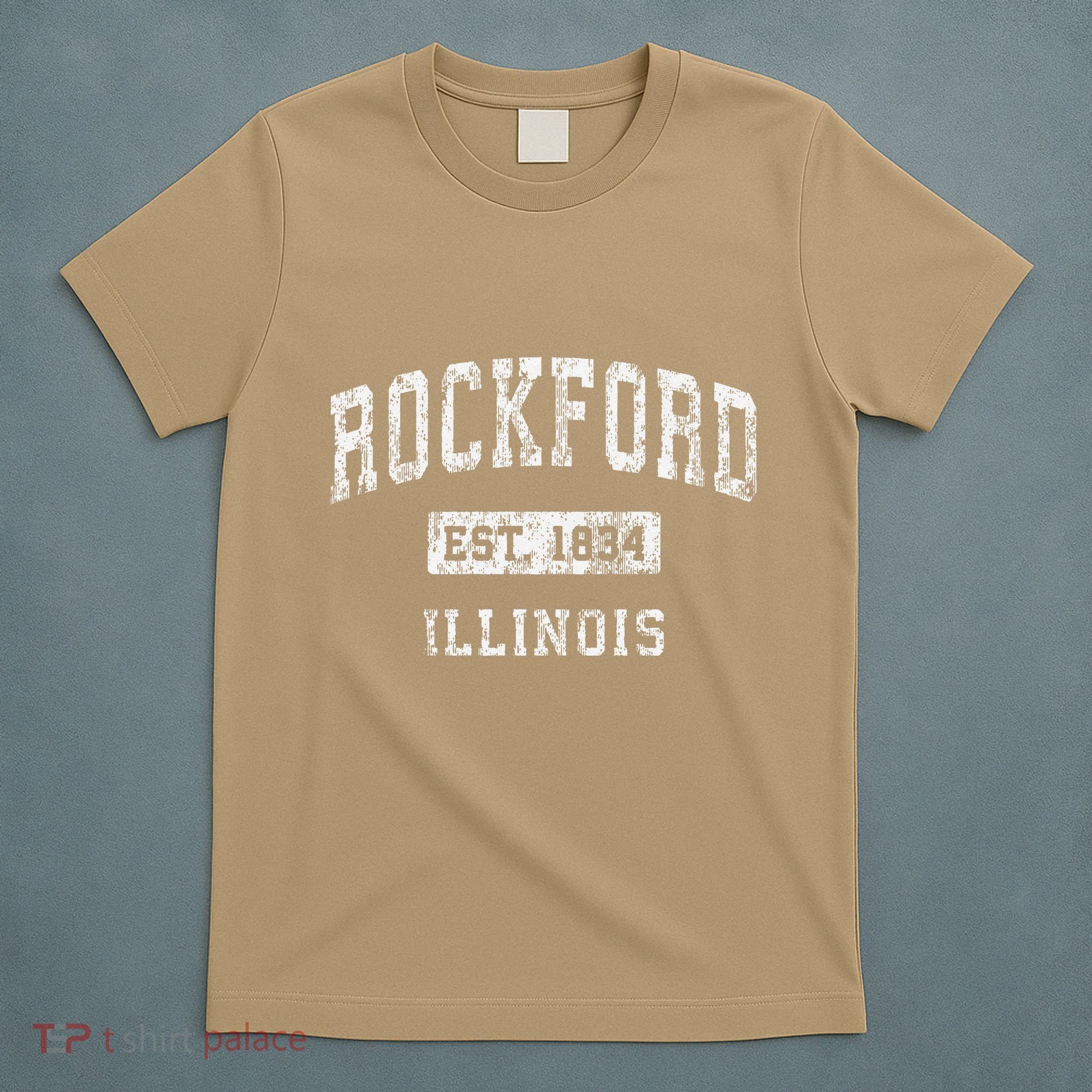 Rockford Illinois Il Vintage Established T-Shirt