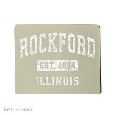 Rockford Illinois Il Vintage Established Mousepad