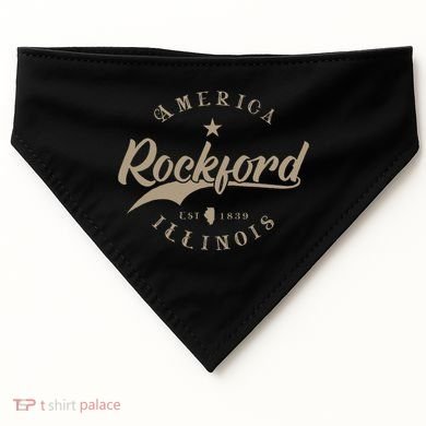 Rockford Il Illinois USA-Made Doggie Bandana