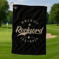 Rockford Il Illinois Golf Towel thumb 1