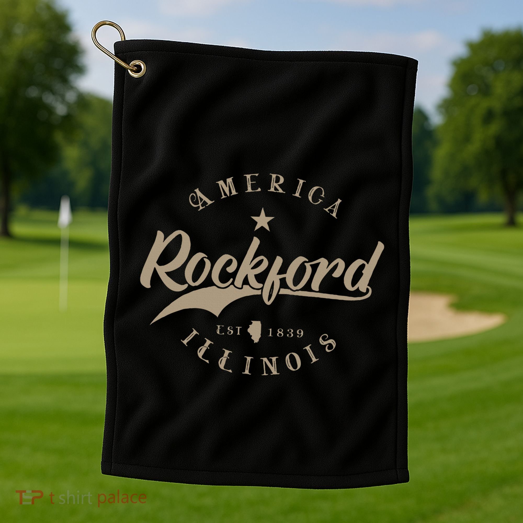 Rockford Il Illinois Golf Towel