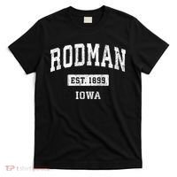 Rodman Iowa Ia Vintage Sports Established T-Shirt thumb 0
