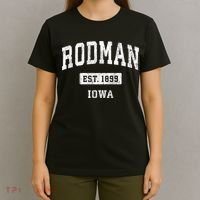 Rodman Iowa Ia Vintage Sports Established T-Shirt thumb 4