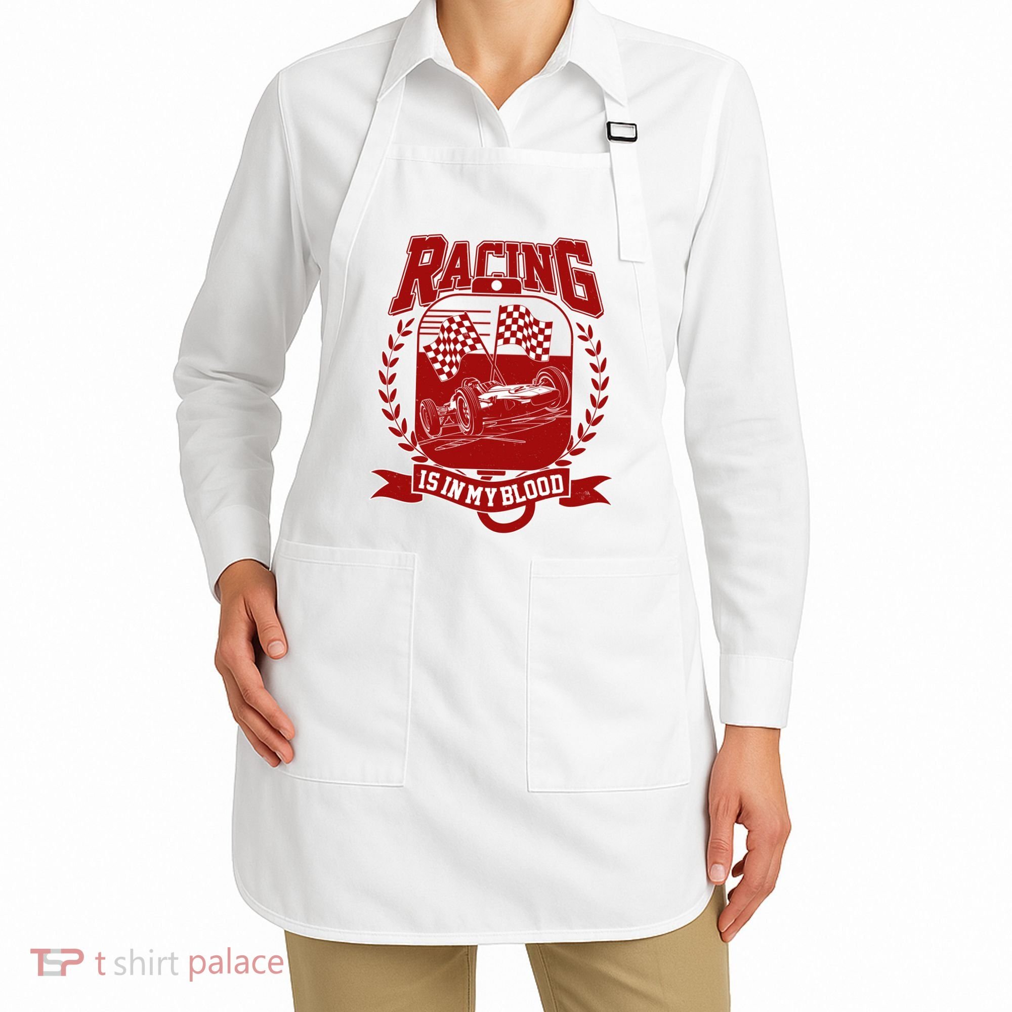 Racing Is In My Blood Apron