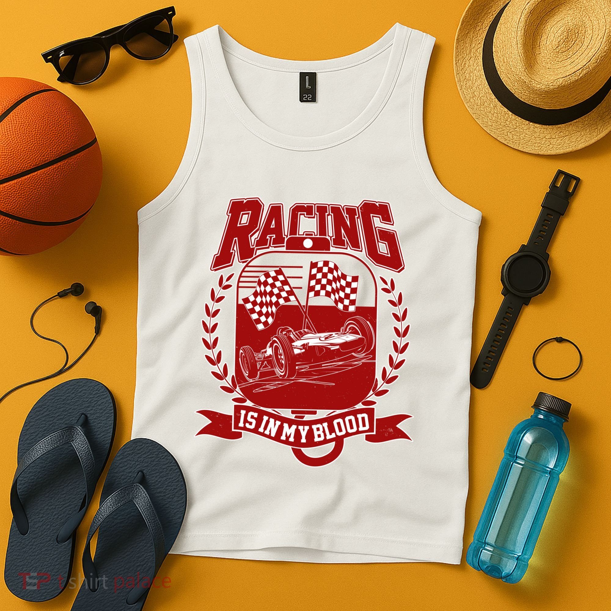 Racing Is In My Blood Tank Top