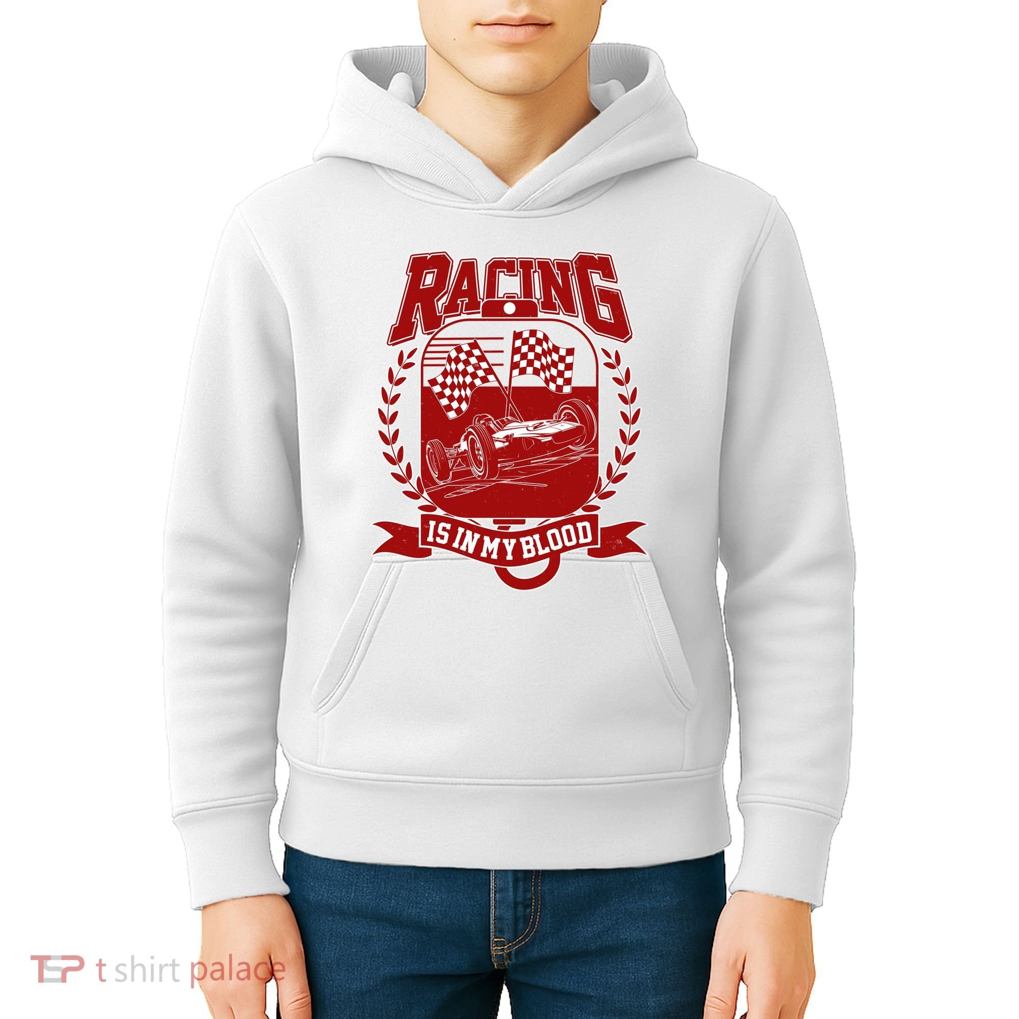 Racing Is In My Blood Kids Hoodie