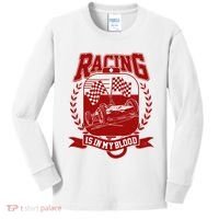 Racing Is In My Blood Kids Long Sleeve Shirt thumb 0
