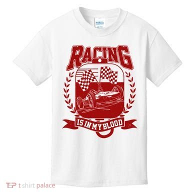 Racing Is In My Blood Kids T-Shirt