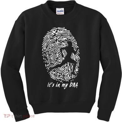 Running ItS In My Dna Kids Sweatshirt